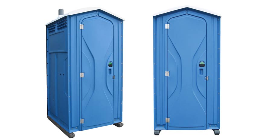 Long-term porta potty units on site in Lawrenceville, Georgia